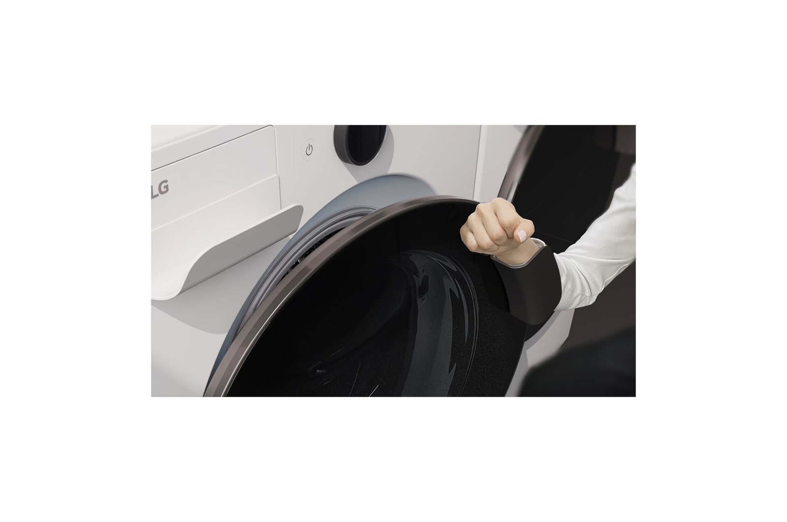 Vista frontal de Puxador auxiliar Lavadora Roupa LG DF13WVC2S6A AAA76553289 AAA76553289